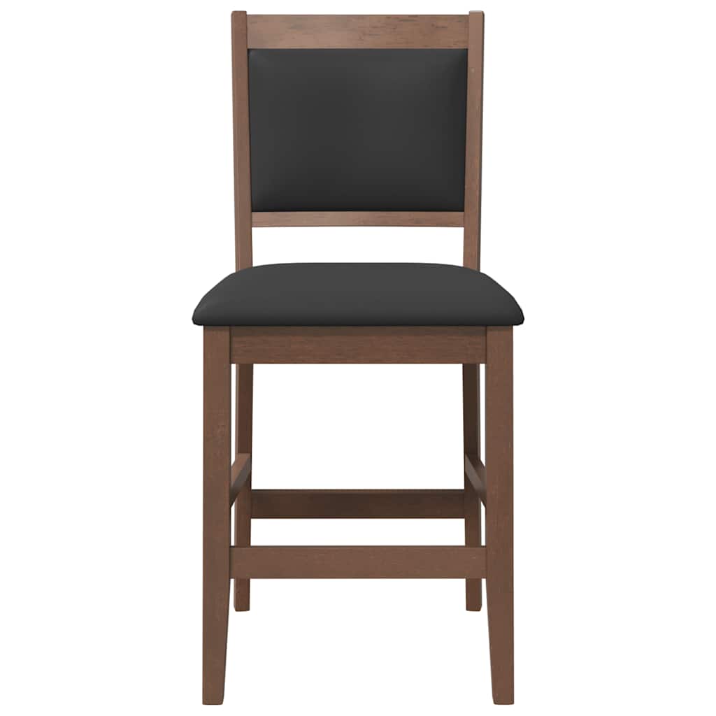 vidaXL Barkrukken met kussens 2 stuks Bruin massief hout rubber
