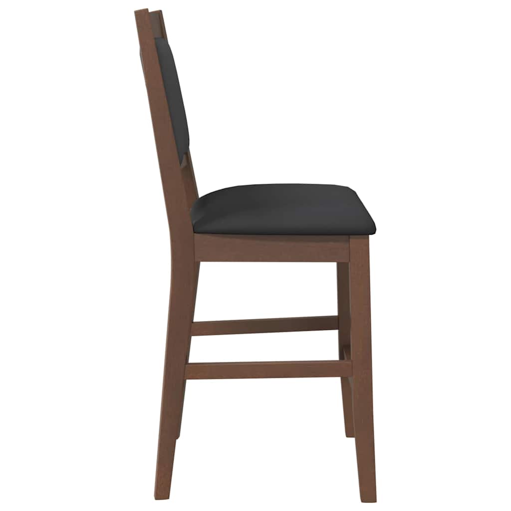 vidaXL Barkrukken met kussens 2 stuks Bruin massief hout rubber