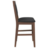 vidaXL Barkrukken met kussens 2 stuks Bruin massief hout rubber