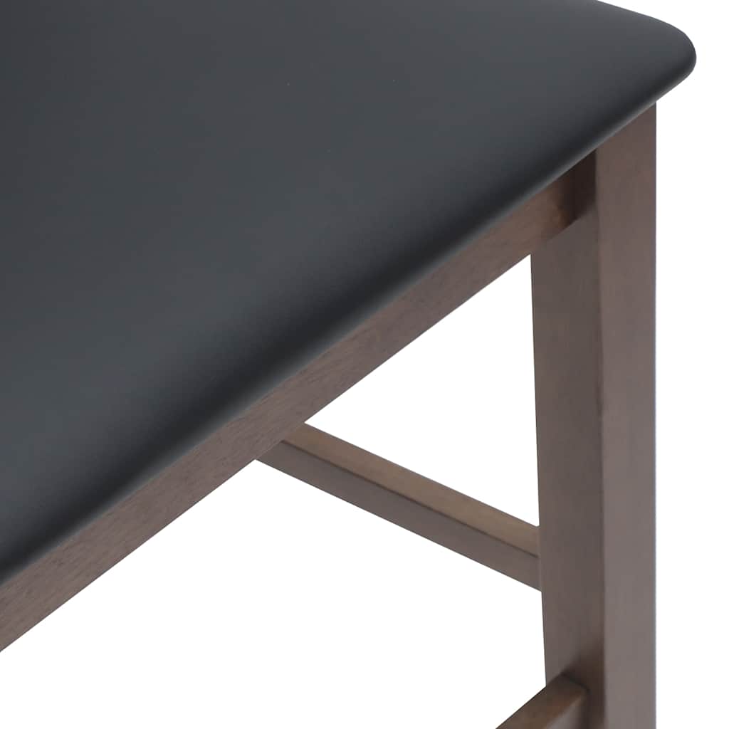 vidaXL Barkrukken met kussens 2 stuks Bruin massief hout rubber