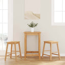 vidaXL Bar Stools with Cushions 2 pcs Solid Rubberwood Brown