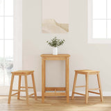 vidaXL Bar Stools with Cushions 2 pcs Solid Rubberwood Brown