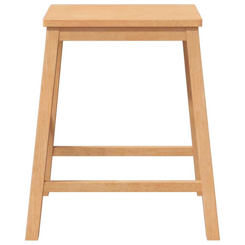 vidaXL Bar Stools with Cushions 2 pcs Solid Rubberwood Brown