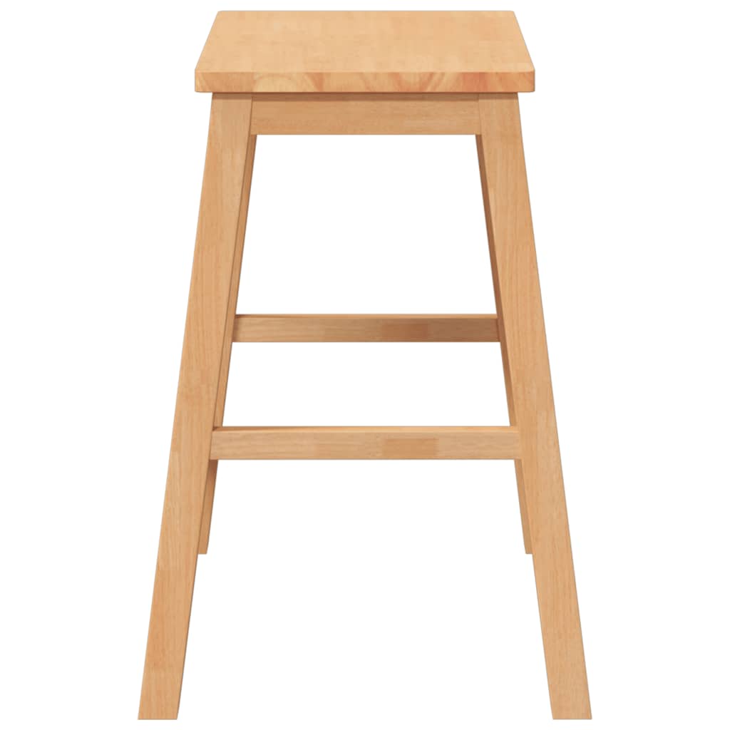 vidaXL Bar Stools with Cushions 2 pcs Solid Rubberwood Brown
