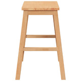 vidaXL Bar Stools with Cushions 2 pcs Solid Rubberwood Brown