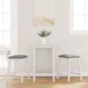 vidaXL Bar Stools with Cushions 2 pcs Solid Rubberwood Brown