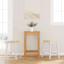 vidaXL Bar Stools with Cushions 2 pcs Solid Rubberwood Brown