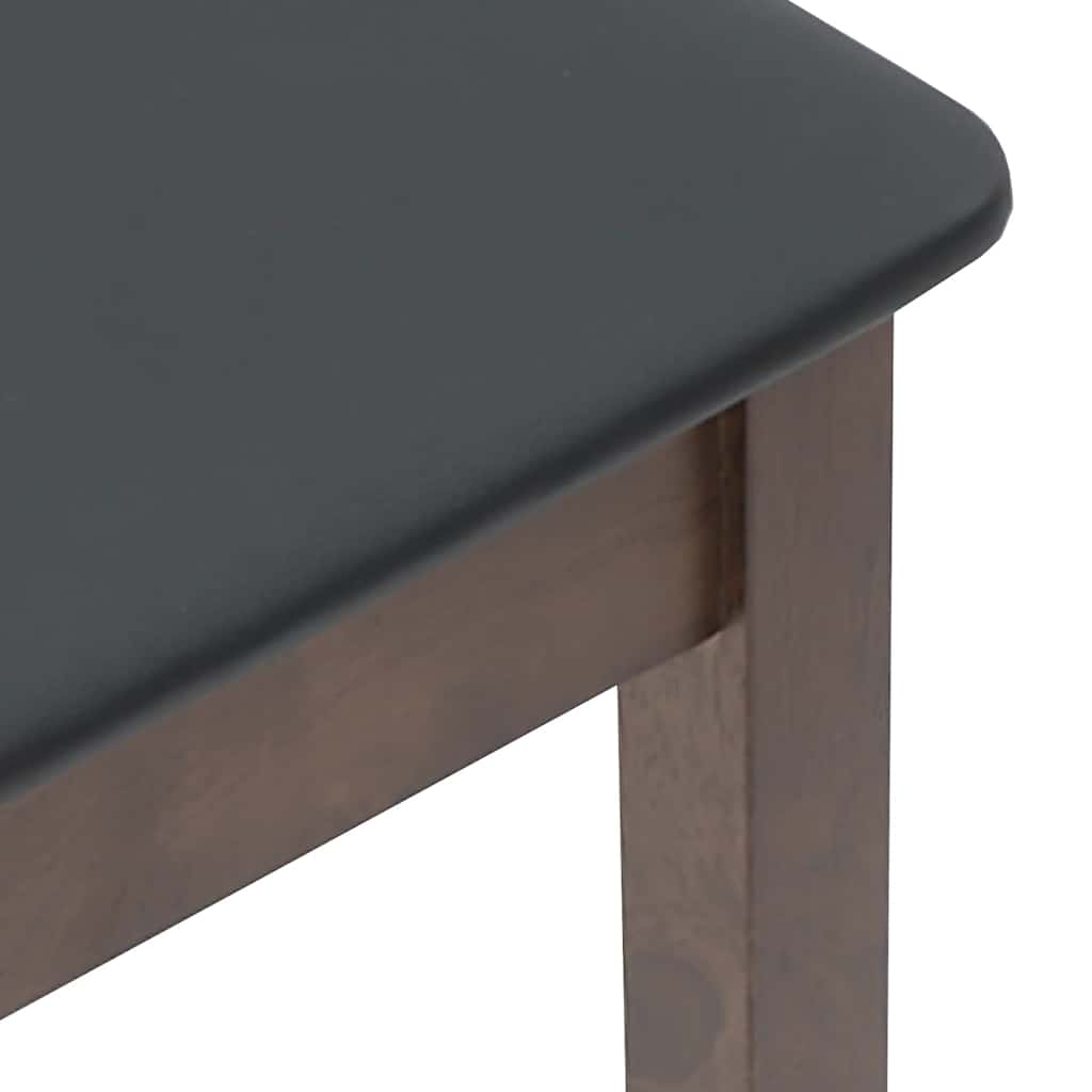 vidaXL Barkrukken met kussens 2 stuks Bruin massief hout rubber