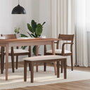 vidaXL Bank 90 cm massief hout rubber bruin
