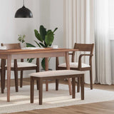 vidaXL Bank 90 cm massief hout rubber bruin