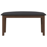 vidaXL Bank 90 cm massief hout rubber bruin