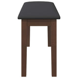 vidaXL Bank 90 cm massief hout rubber bruin