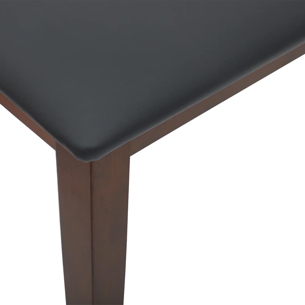 vidaXL Bank 90 cm massief hout rubber bruin