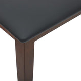 vidaXL Bank 90 cm massief hout rubber bruin