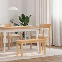 vidaXL Bank 90 cm massief hout rubber bruin