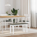 vidaXL Bank 90 cm massief hout rubber bruin