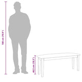 vidaXL Bank 110 cm massief hout rubber
