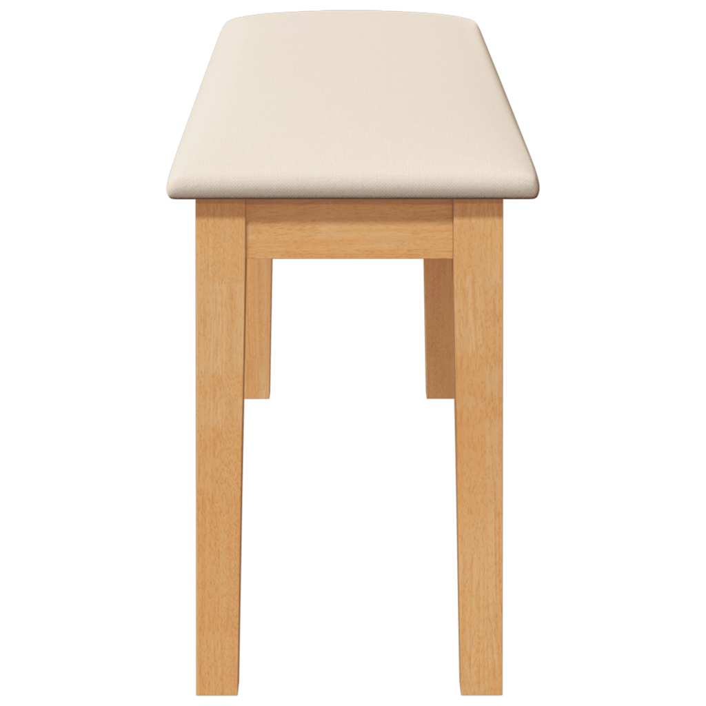 vidaXL Bank 110 cm massief hout rubber