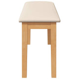 vidaXL Bank 110 cm massief hout rubber