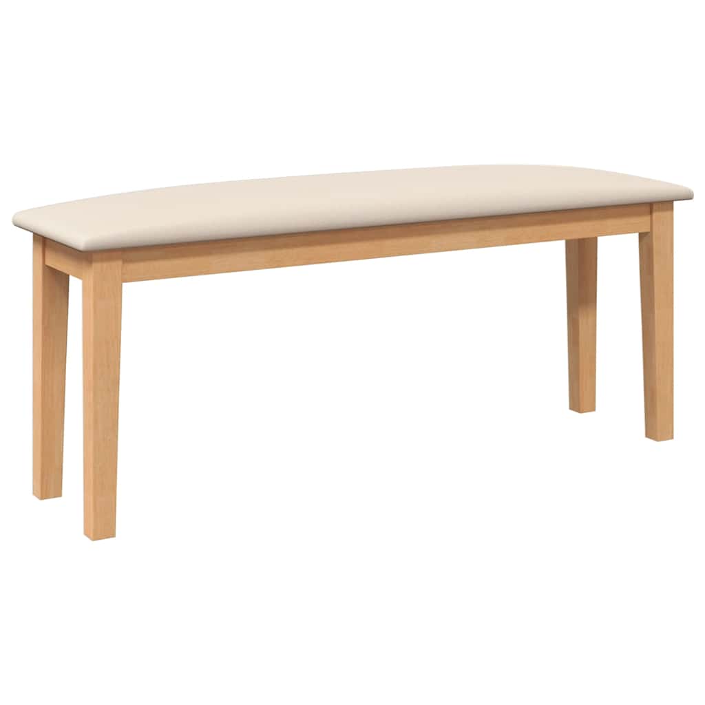 vidaXL Bank 110 cm massief hout rubber