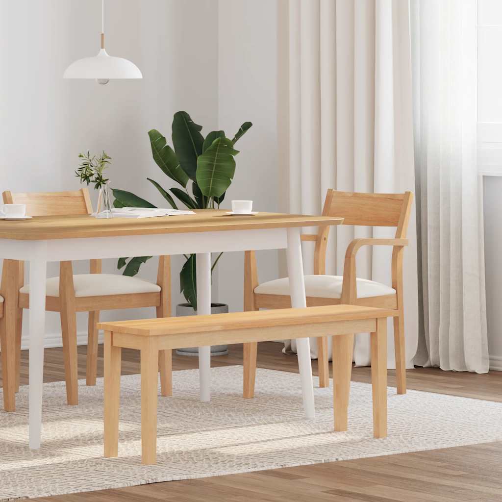 vidaXL Bank 110 cm massief hout rubber