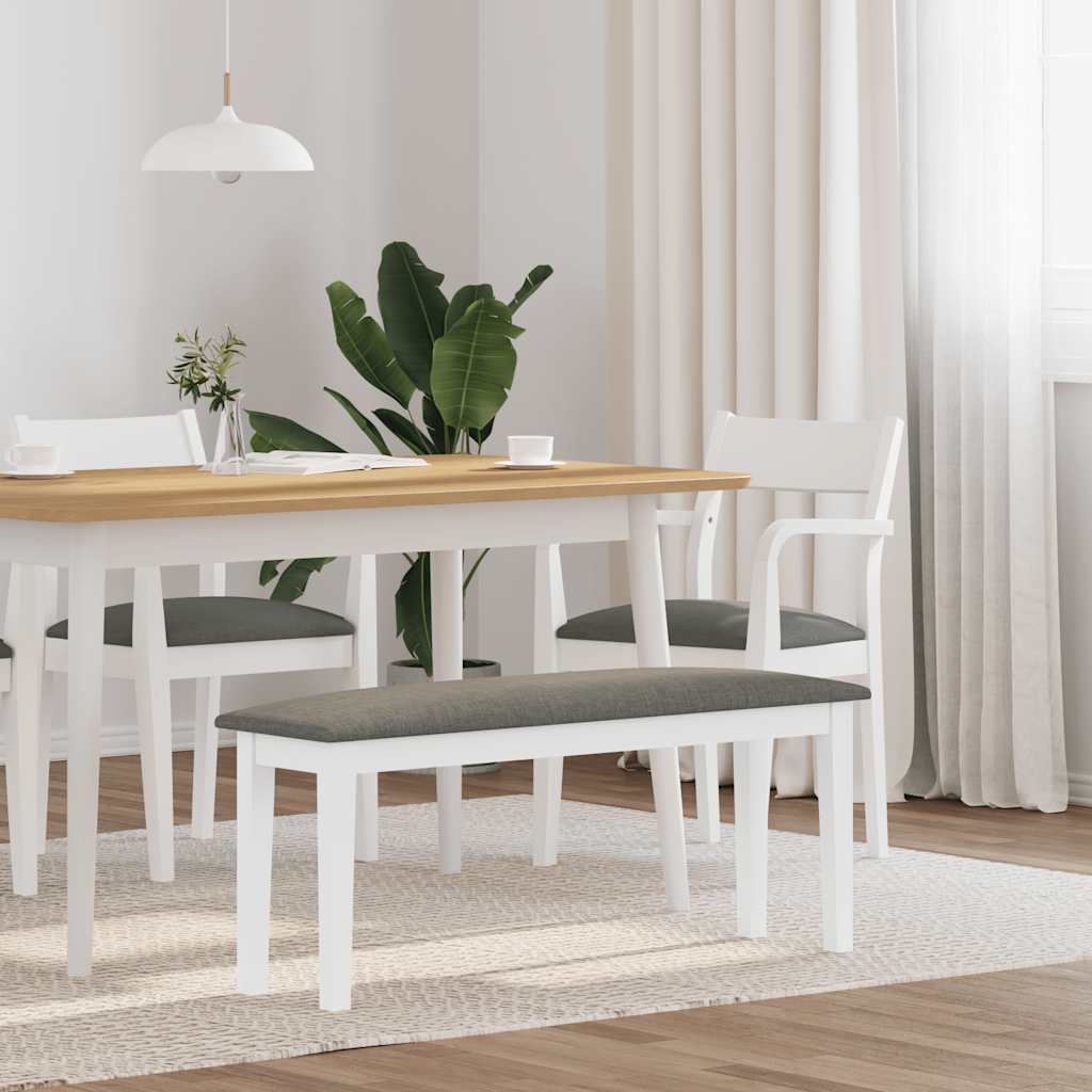 vidaXL Bank 110 cm massief hout rubber