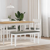 vidaXL Bank 110 cm massief hout rubber
