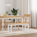 vidaXL Bank 110 cm massief hout rubber