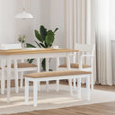 vidaXL Bank 110 cm massief hout rubber