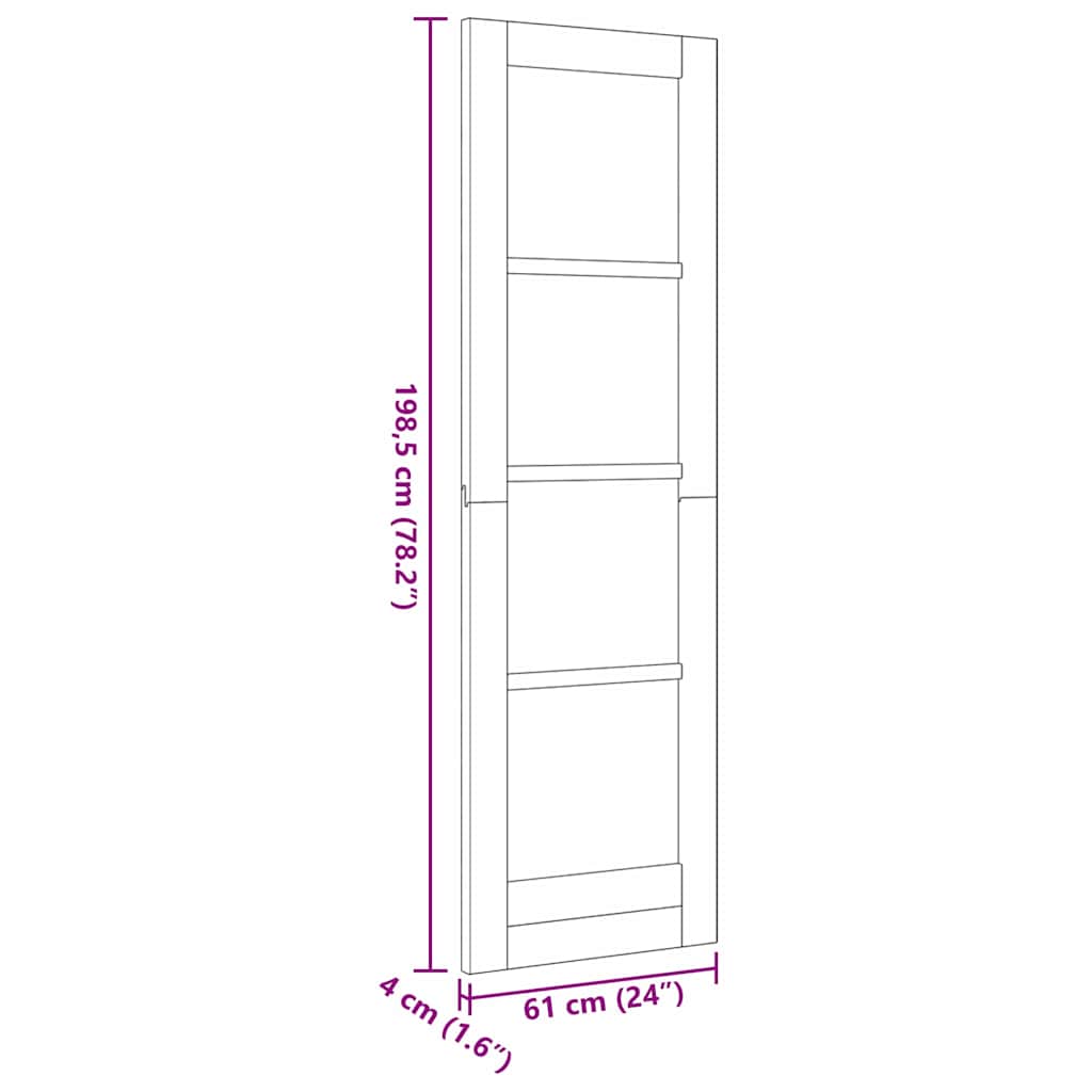 vidaXL Interior Door ORKDAL White Primed 73.5 x 211 cm