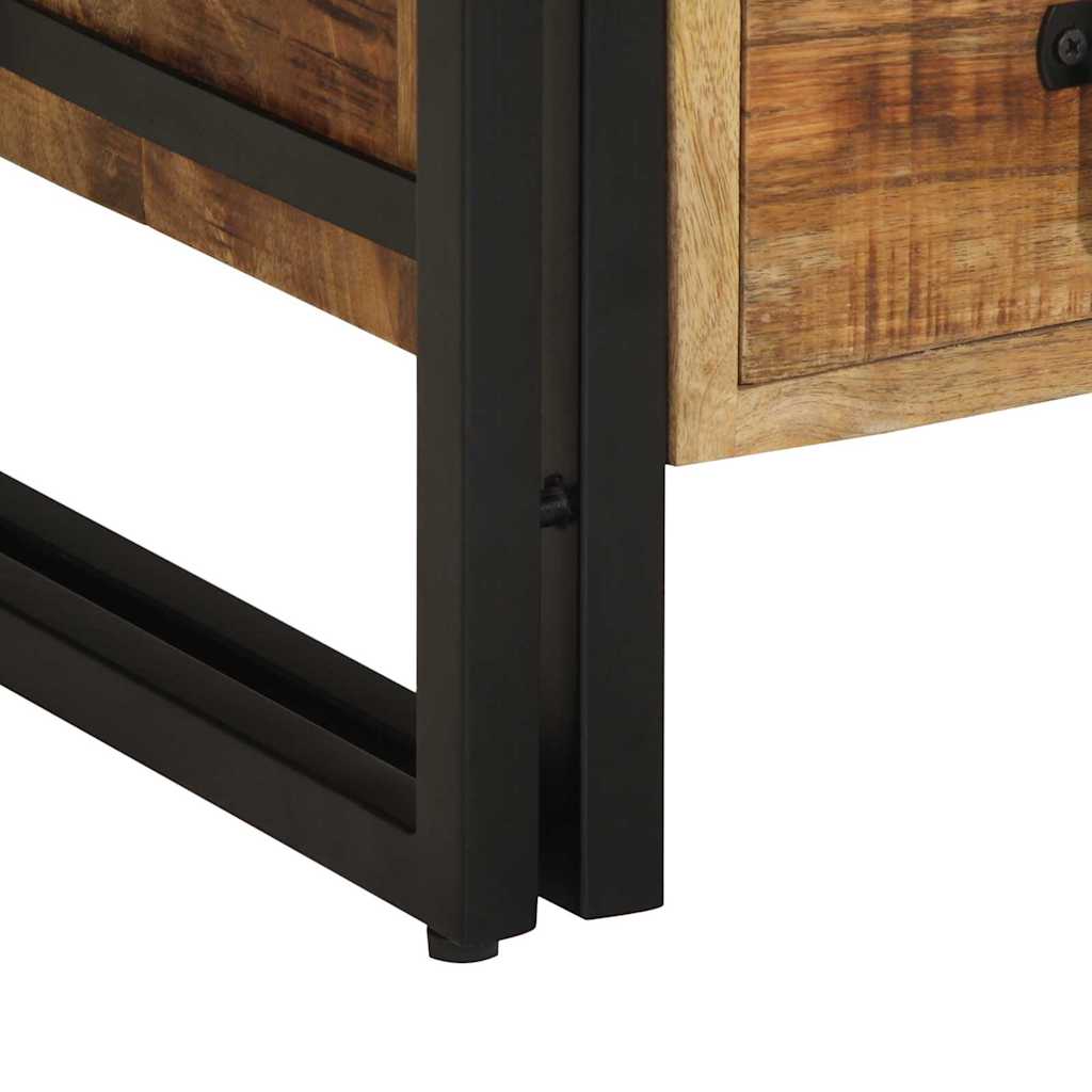vidaXL Nachtkastje met lade Bruin 40 x 40 x 59 cm Massief Mango Hout