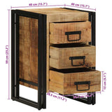 vidaXL Nachtkastje met lade Bruin 40 x 40 x 59 cm Massief Mango Hout