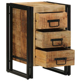 vidaXL Nachtkastje met lade Bruin 40 x 40 x 59 cm Massief Mango Hout