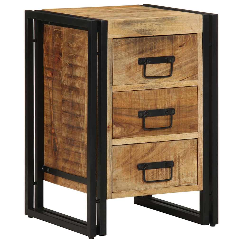 vidaXL Nachtkastje met lade Bruin 40 x 40 x 59 cm Massief Mango Hout