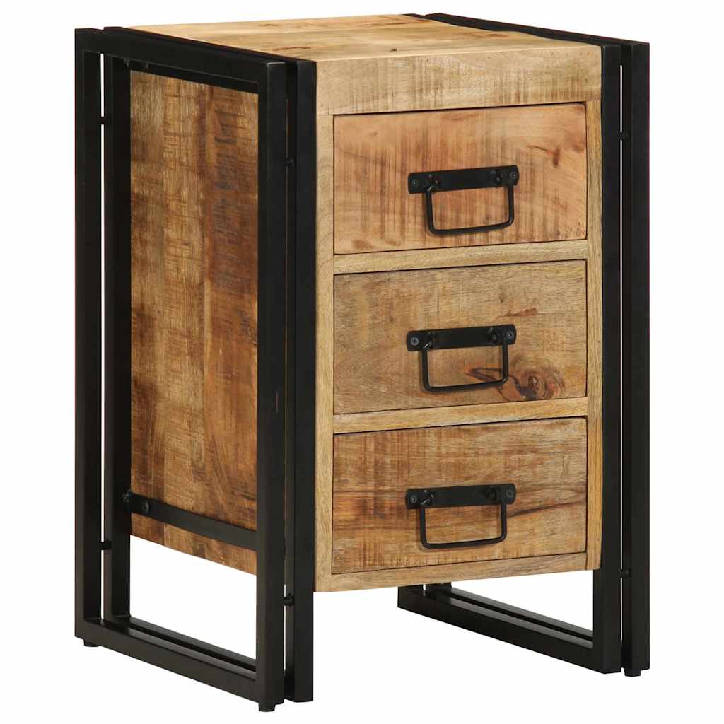 vidaXL Nachtkastje met lade Bruin 40 x 40 x 59 cm Massief Mango Hout