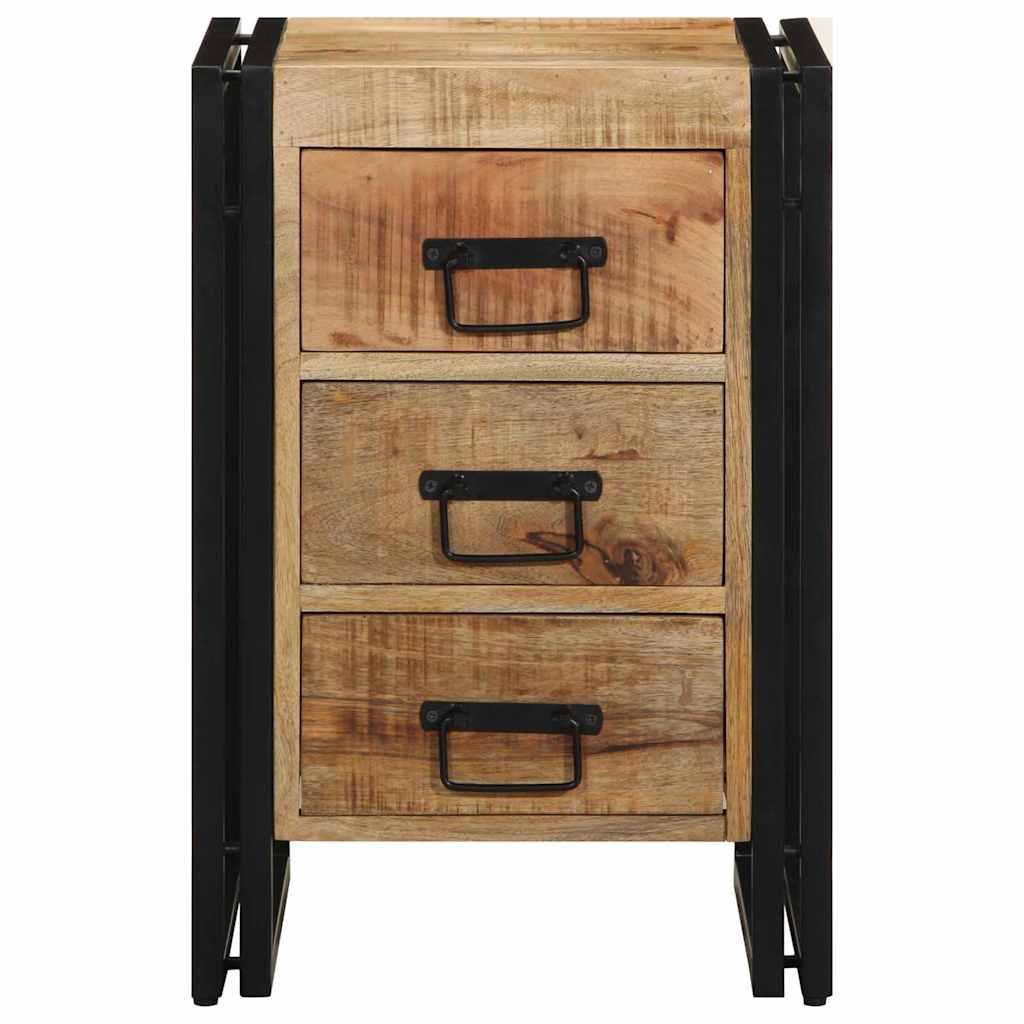 vidaXL Nachtkastje met lade Bruin 40 x 40 x 59 cm Massief Mango Hout