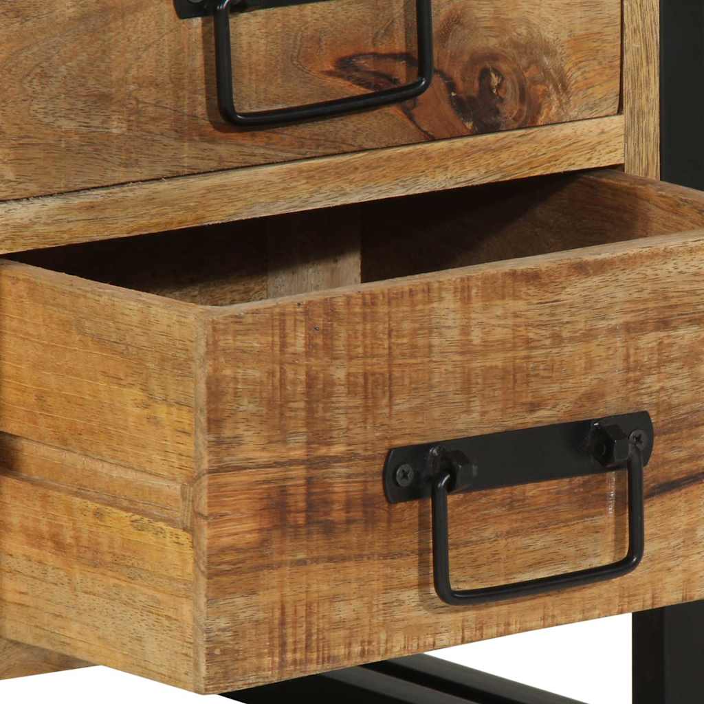 vidaXL Nachtkastje met lade Bruin 40 x 40 x 59 cm Massief Mango Hout