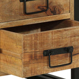vidaXL Nachtkastje met lade Bruin 40 x 40 x 59 cm Massief Mango Hout