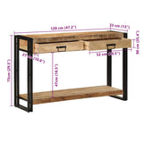 vidaXL Wandtafel Multikleur 120 x 33 x 75 cm Massief Gerecycleerd Hout