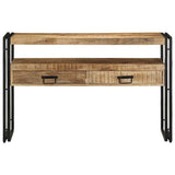 vidaXL Wandtafel met lade Bruin 120 x 33 x 75 cm Massief Mango Hout