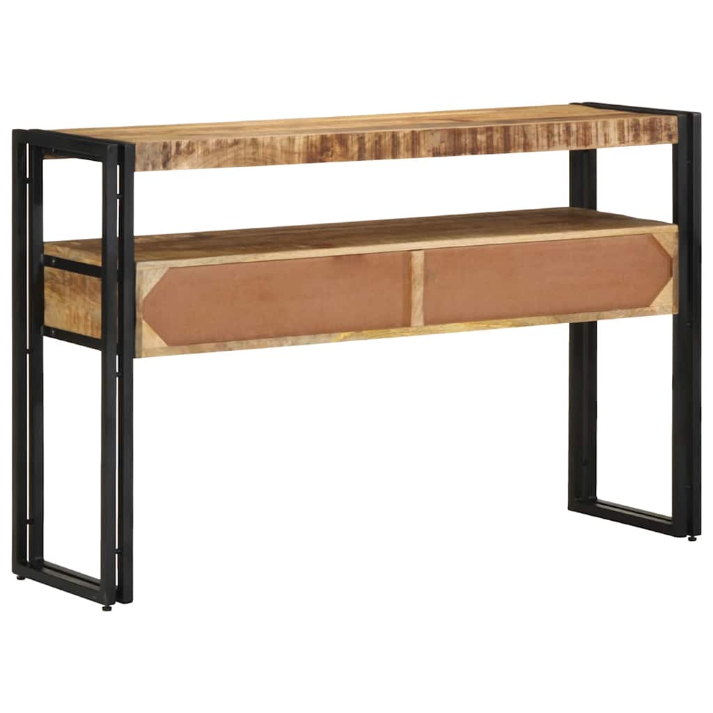 vidaXL Wandtafel met lade Bruin 120 x 33 x 75 cm Massief Mango Hout