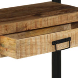 vidaXL Wandtafel met lade Bruin 120 x 33 x 75 cm Massief Mango Hout