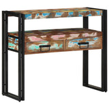 vidaXL Wandtafel met lade Bruin 120 x 33 x 75 cm Massief Mango Hout