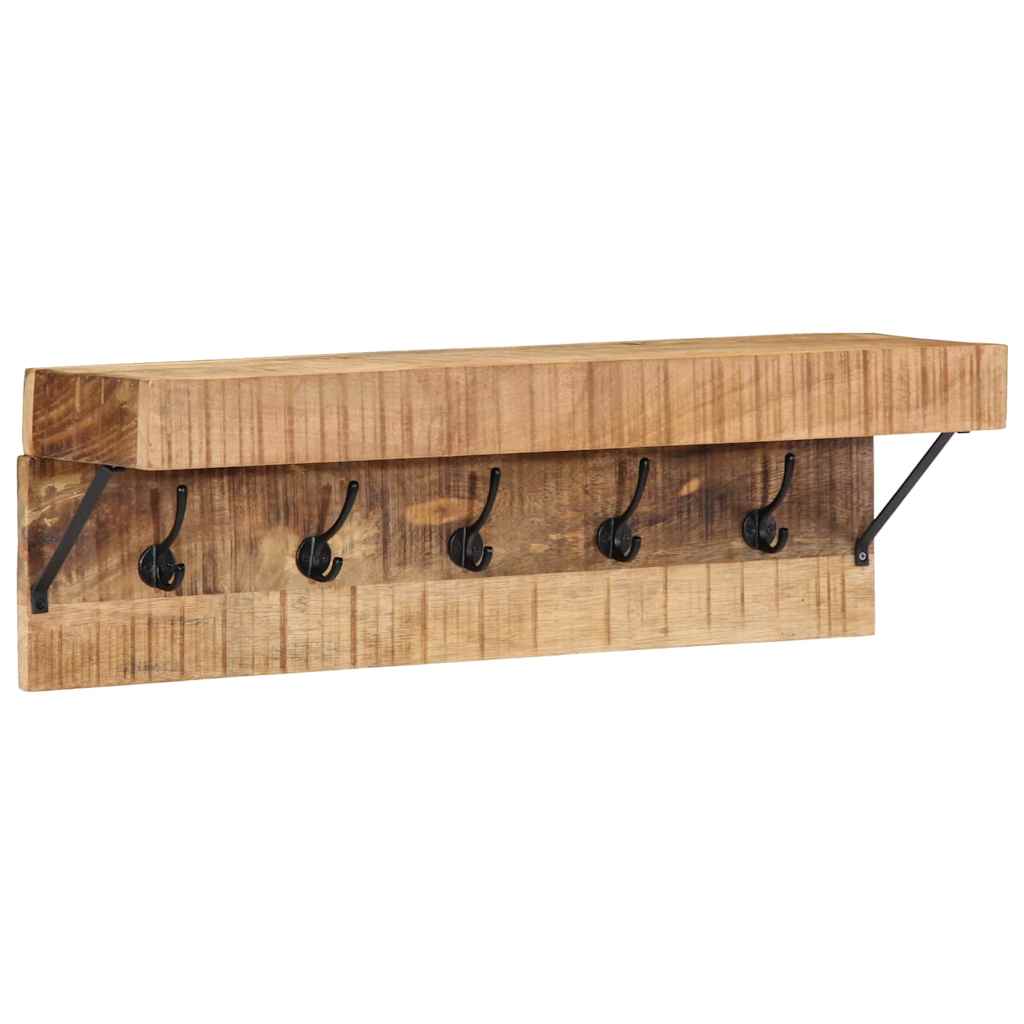 vidaXL Kapstok met plank Bruin 73 x 19 x 23 cm Massief acaciahout