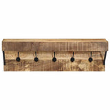 vidaXL Kapstok met plank Bruin 73 x 19 x 23 cm Massief acaciahout