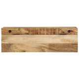 vidaXL Kapstok met plank Bruin 73 x 19 x 23 cm Massief acaciahout