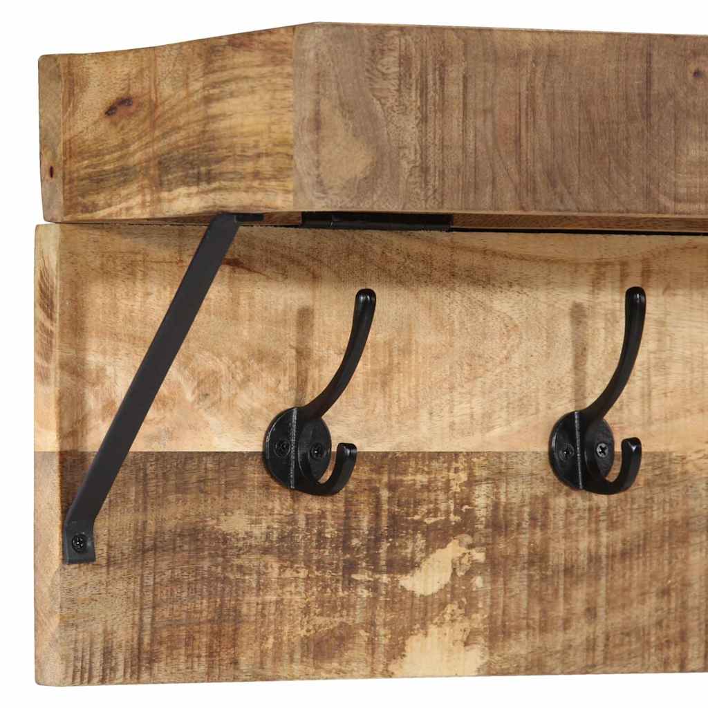 vidaXL Kapstok met plank Bruin 73 x 19 x 23 cm Massief acaciahout