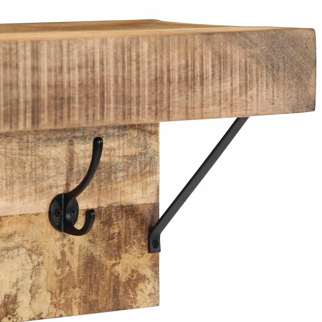 vidaXL Kapstok met plank Bruin 73 x 19 x 23 cm Massief acaciahout