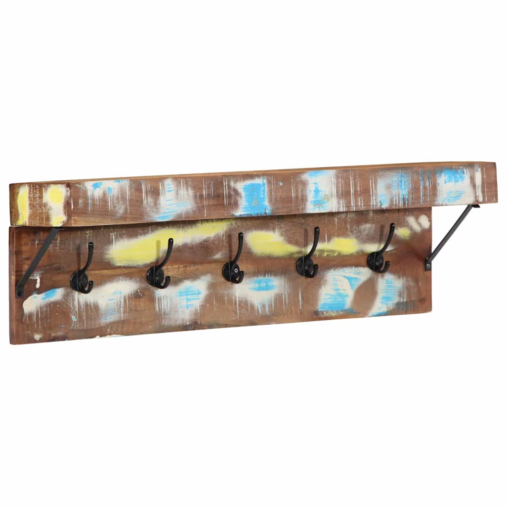 vidaXL Kapstok met plank Bruin 73 x 19 x 23 cm Massief acaciahout