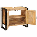 vidaXL Wastafelkast met plank Bruin 71 x 33 x 58 cm Massief Mango Hout